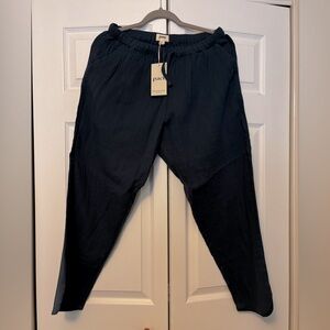 Pact Double Gauze Striped Pants BNWT Navy Blue L